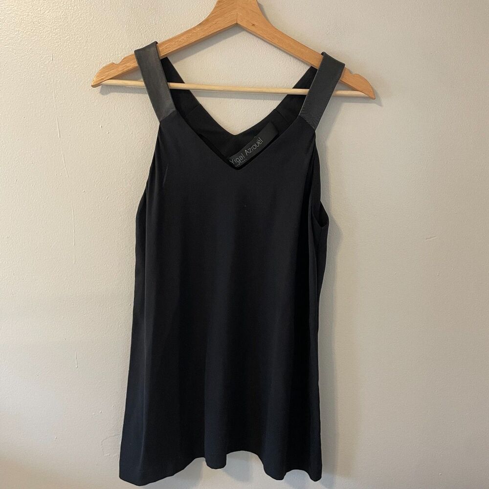 Yigal Azrouel Silk Leather Lamb Skin Tank Sz 2 New York